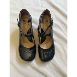 John Fluevog - Operetta Malibran Black Buckle Mary Jane Heels Size 7.5 Portugal